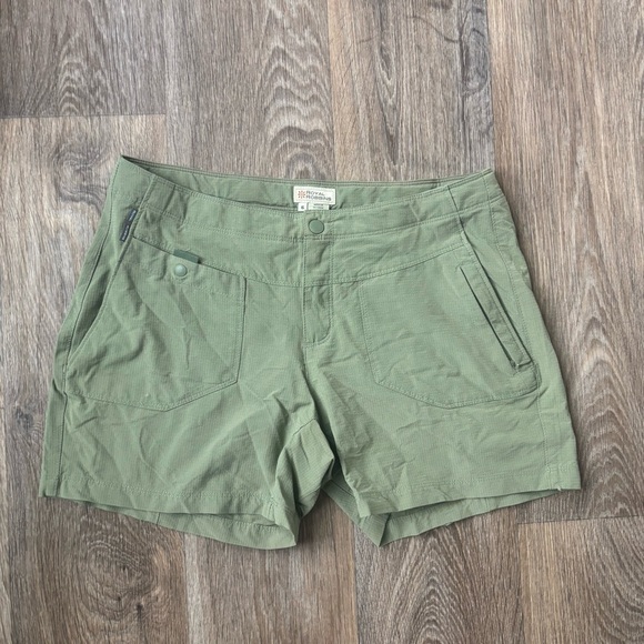 Royal Robbins Women’s Green Ripstop Hiking Shorts Size 6 Outdoor Nylon Blend - Picture 1 of 4